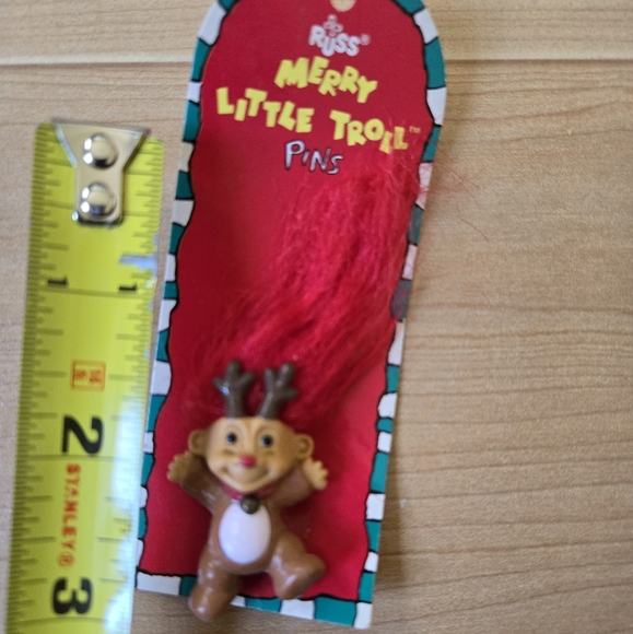Vintage 1990s Christmas Merry Little troll pin/brooch, NWT - Picture 2 of 3